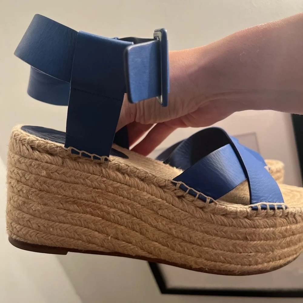 Céline buckle platform Espadrilles sandals SZ 39 9 - Picture 7 of 8